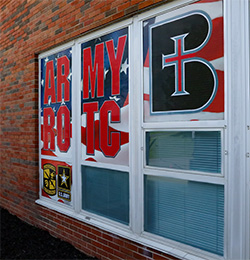 ROTC Benedictine College window posters