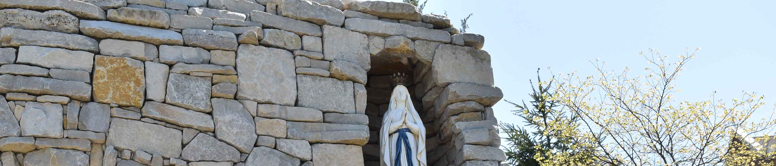 The statue of the Blessed Mother in Mary's Grotto