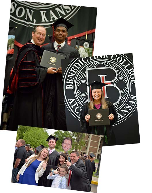 A collage of photos from Commencement