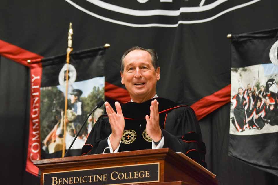 President Stephen Minnis at Commencement