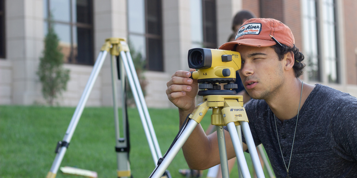 Students surveying 