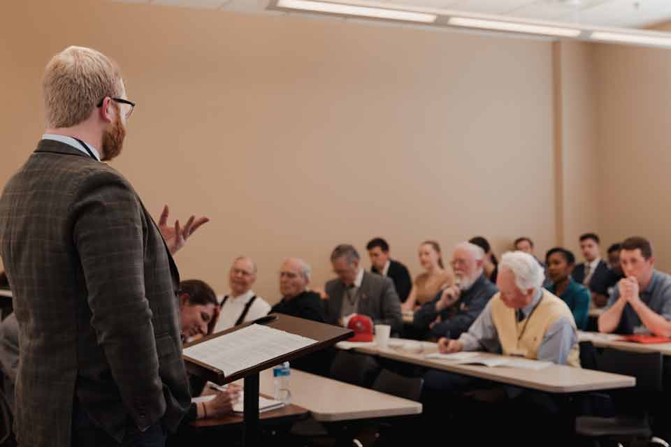 A speaker at the Symposium on Transforming Culture