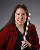 Music faculty Christina Webster with flute