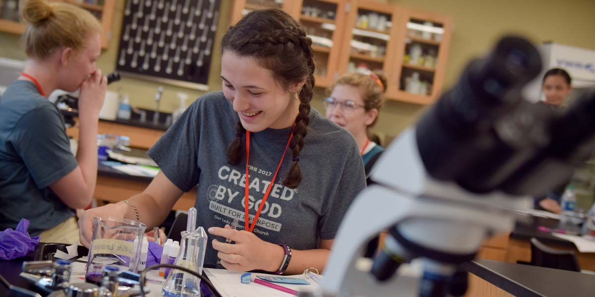 BCYC Immersion Biology participant in class