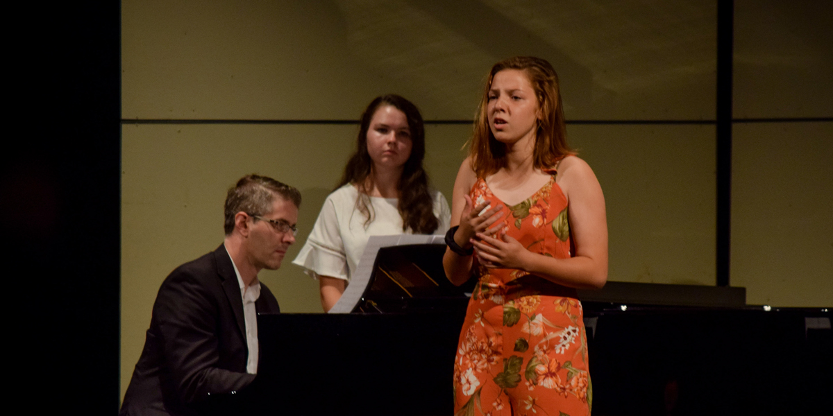 A BCYC Immersion participant sings in voice class