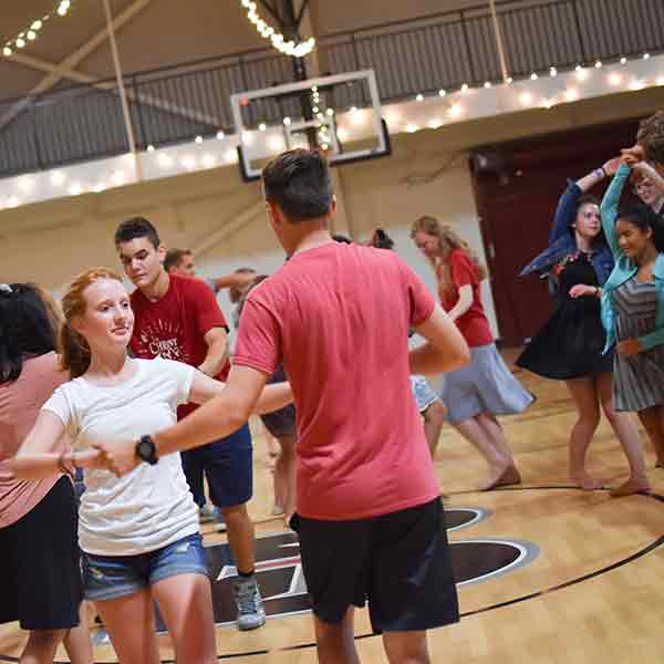 BCYC participants dancing in a gym