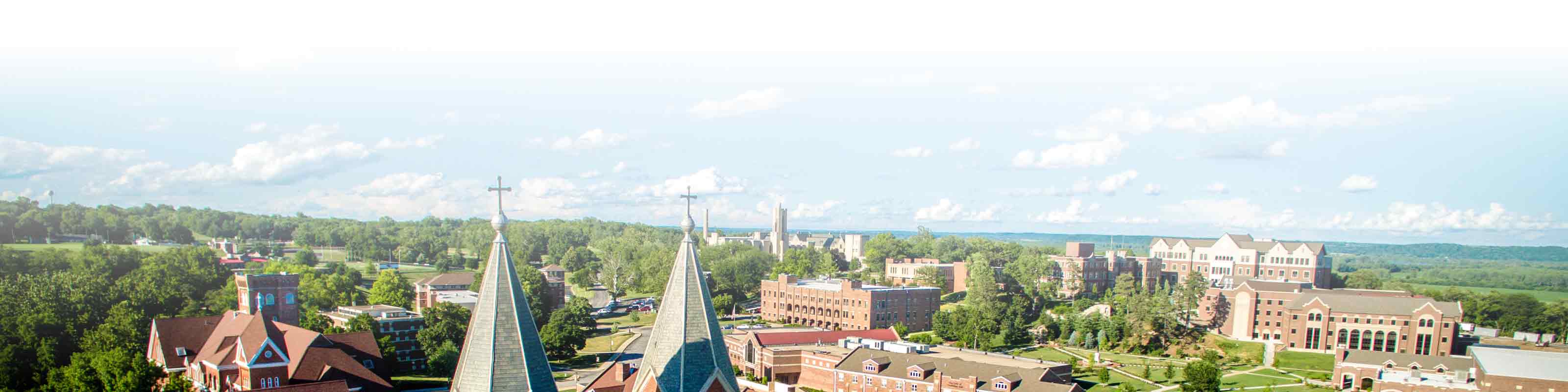 Aerial shot of campus