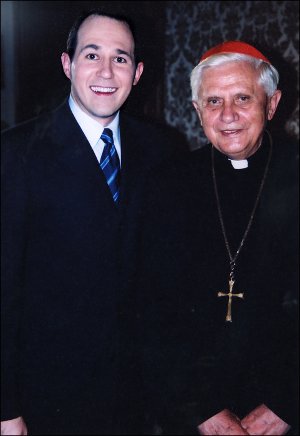 Raymond Arroyo with Pope Benedict XVI