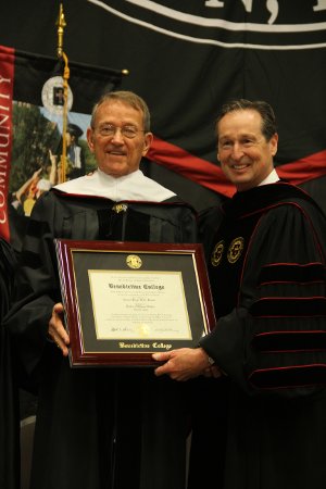 Donlon and President Minnis at Commencement 2015