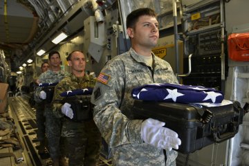 Remains of US Servicemen are returned to the country.