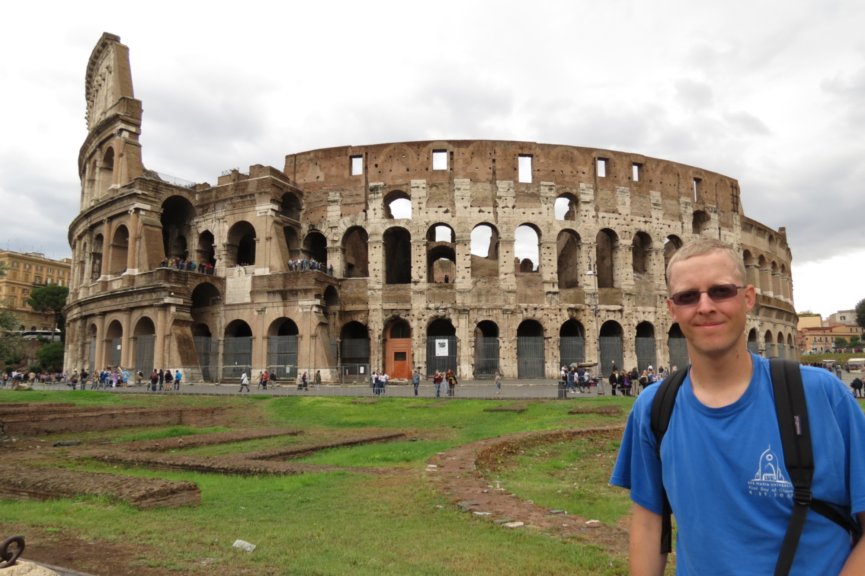 Dr. Matt Ramage at the Colosseum in Rome.
