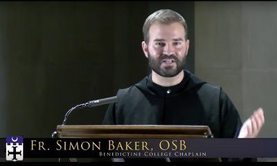 Fr. Simon Baker during the Holy Week Retreat