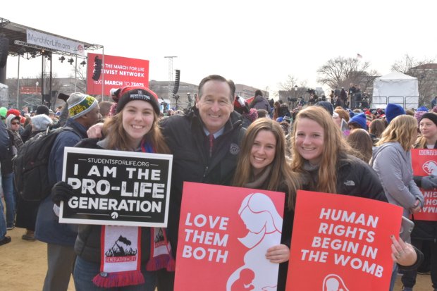 President Minnis with Students at the National March for Life in Washington, D.C.