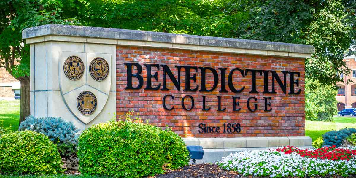 The Benedictine College entrance sign