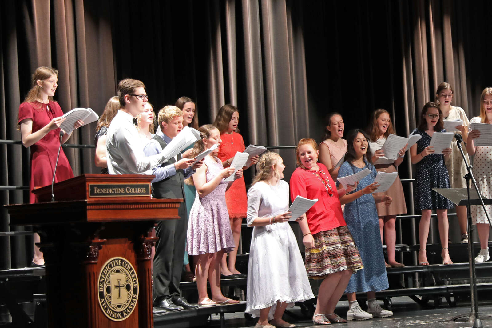 choir singing on stage