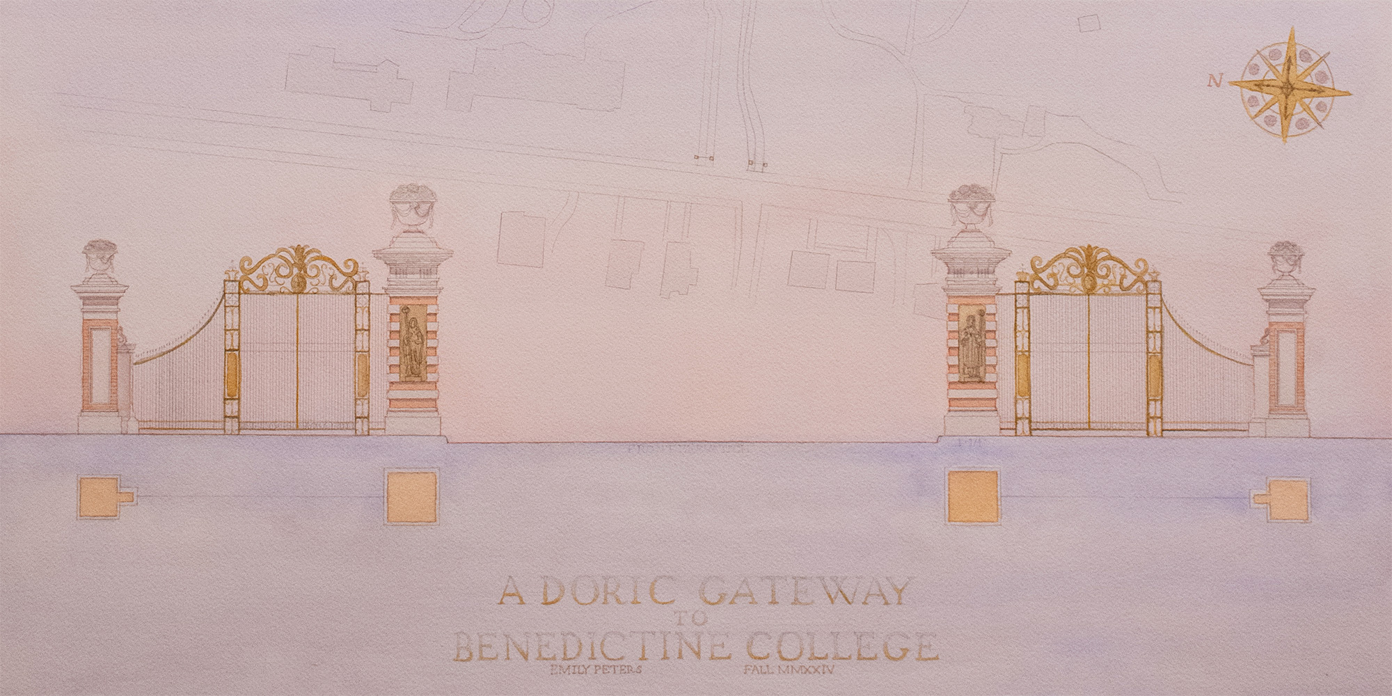 “A Doric Gateway to Benedictine College” by Emily Peters (2024-25 Sophomore)