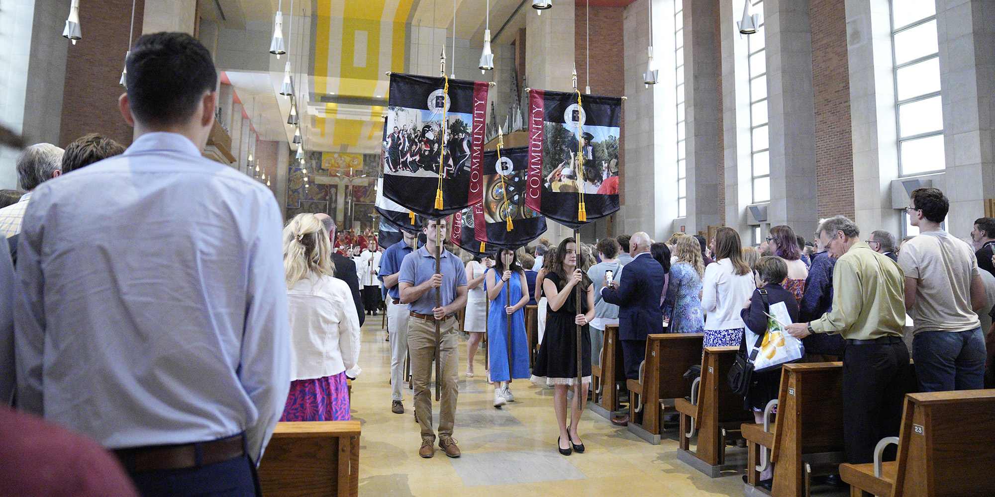 The exit procession at Baccalaureate Mass