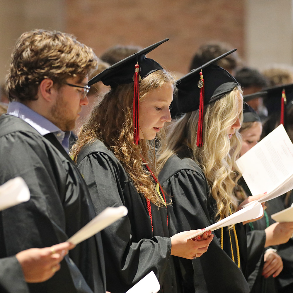 Graduates at the Baccalaureate Mass