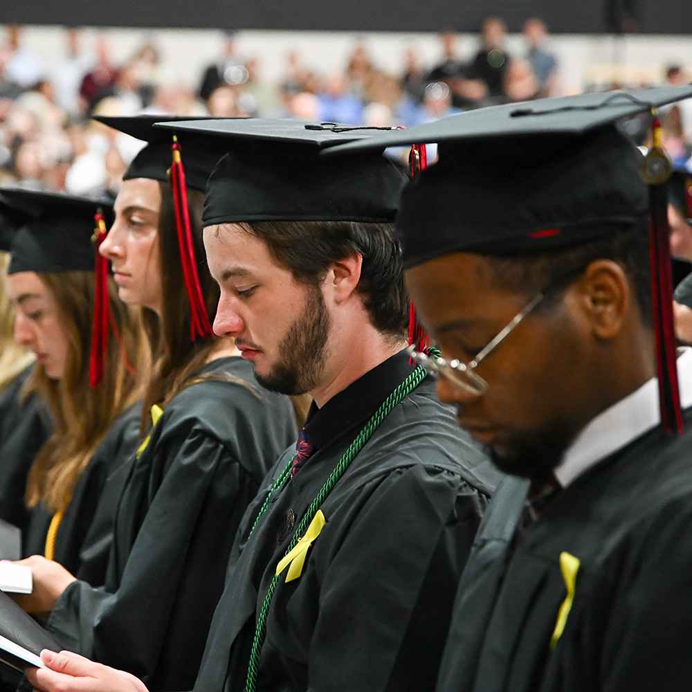 Graduates at the Commencement ceremony