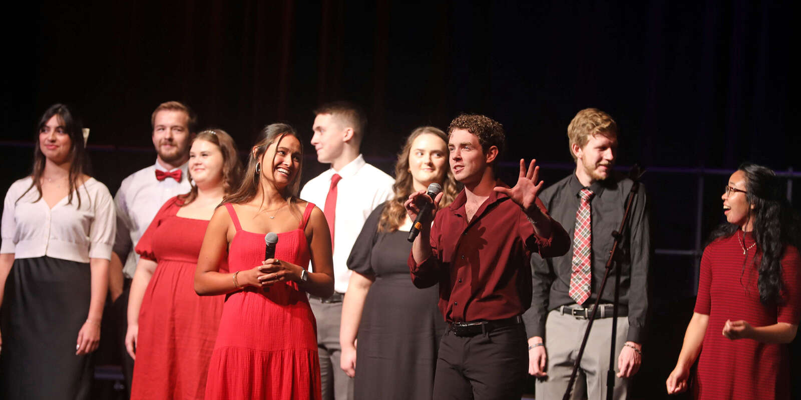 Students performing at the Pops Concert during Family Weekend