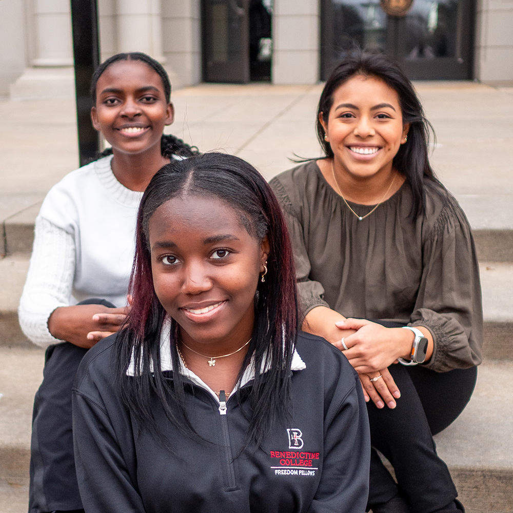 Students pose for a photo