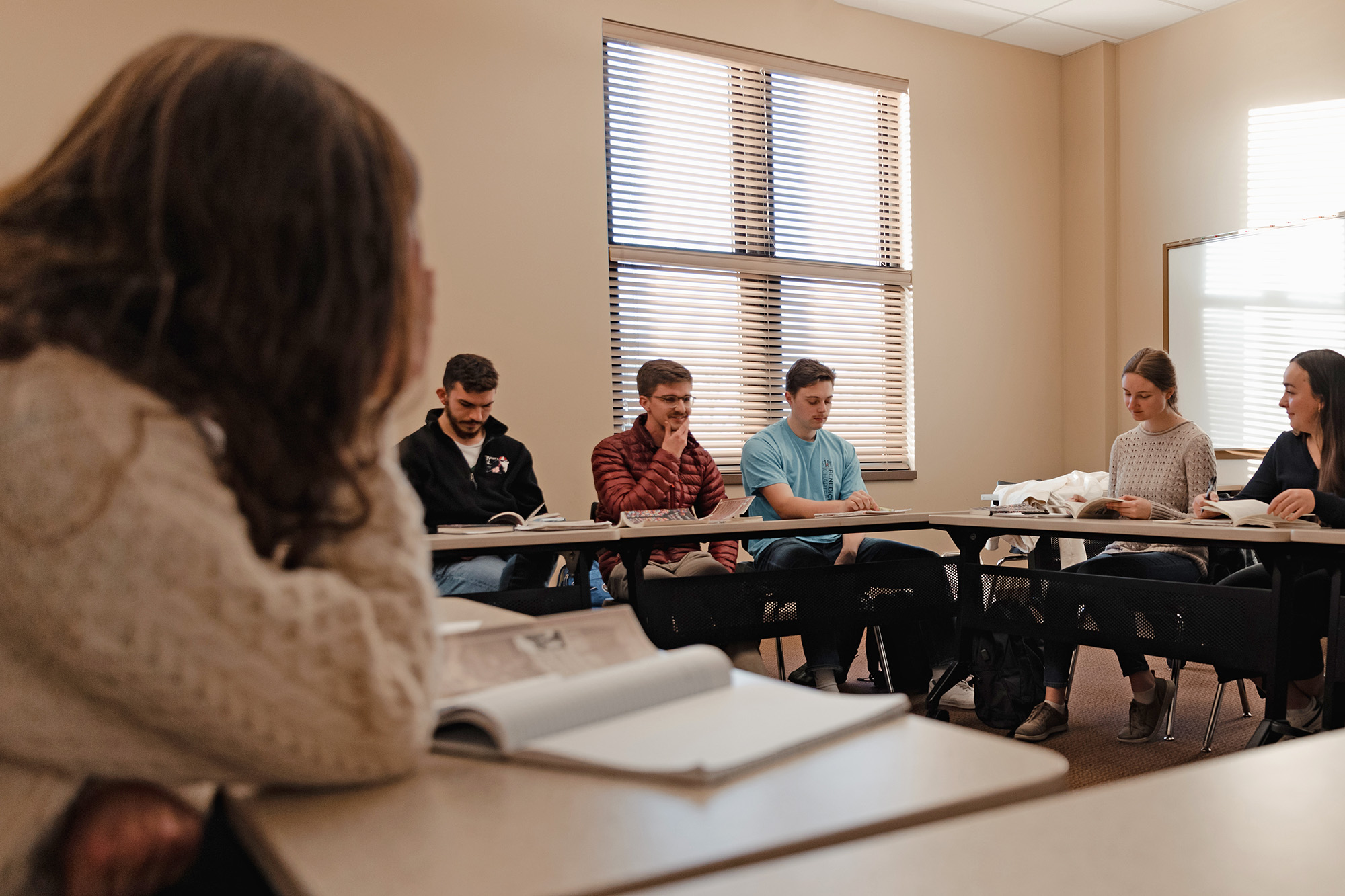 Students in a seminar class