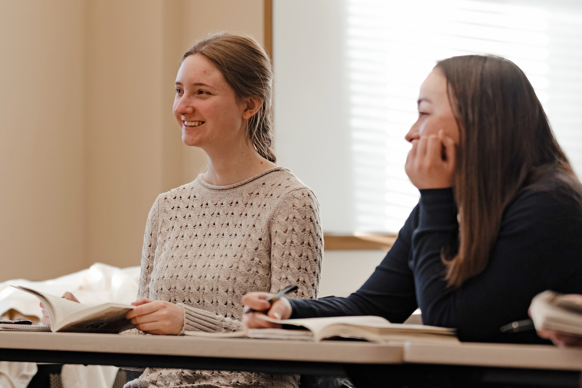 Students in a seminar class