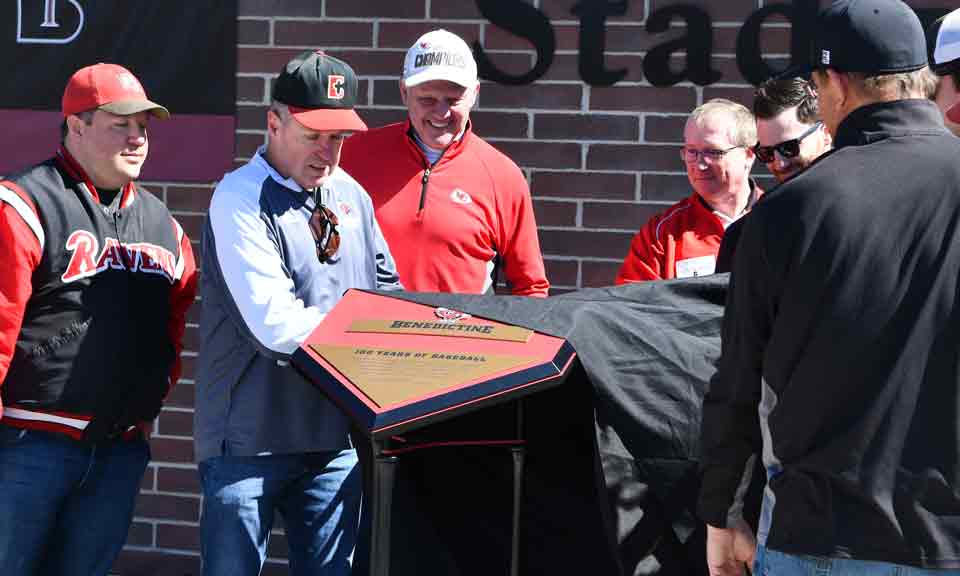 /the unveiling of the 100 Years of Baseball Commemorative marker at Olsen Stadium